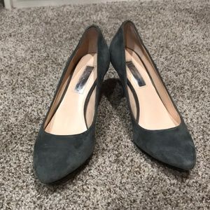 INC Grey Suede Heels